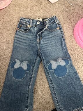 GAP Girls Blue Denim Jeans with Bow Patch Knees